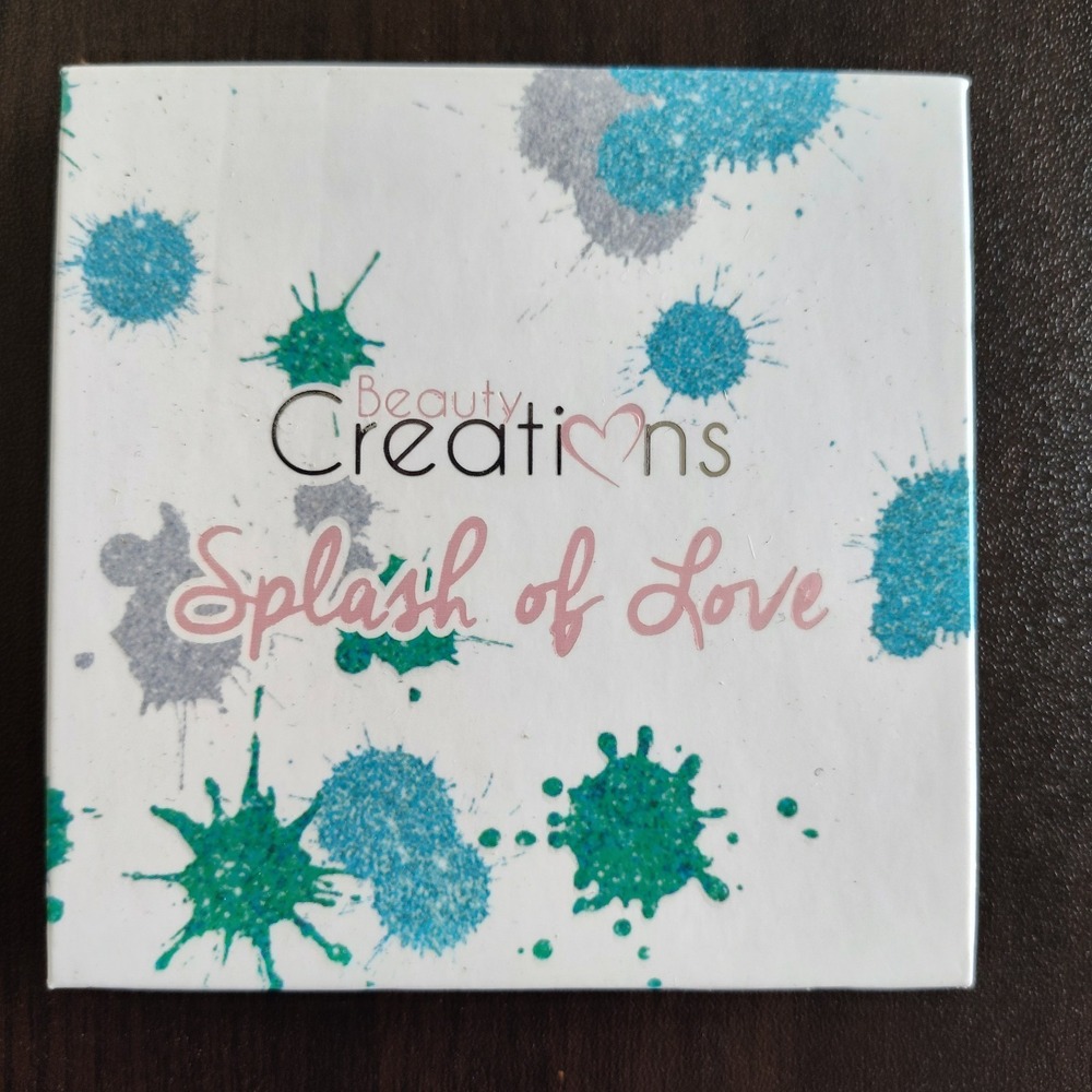 Splash of Love metallic eyeshadow Beauty Creations glitter silver teal blue